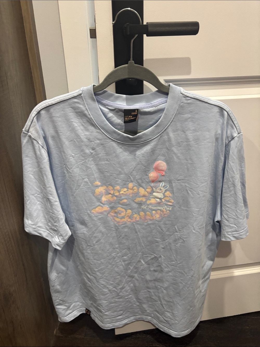 Ricky is Clown - Light Blue Graphic Bunny Balloon Tee